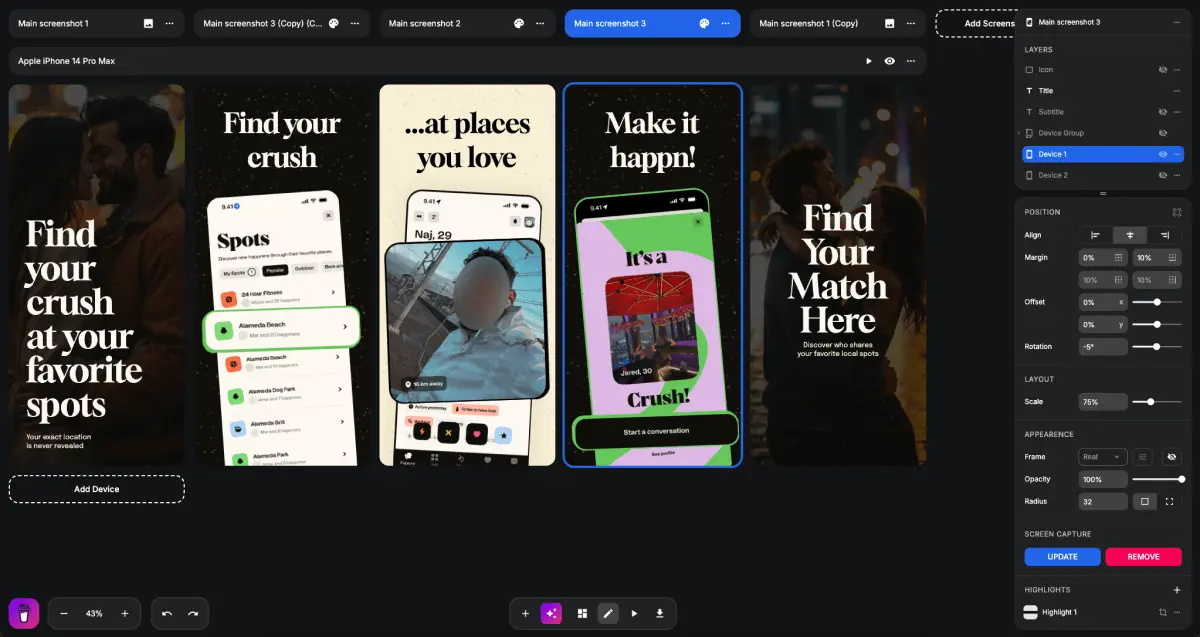 AppMockUp Studio: Crafting the future of app store screenshots
